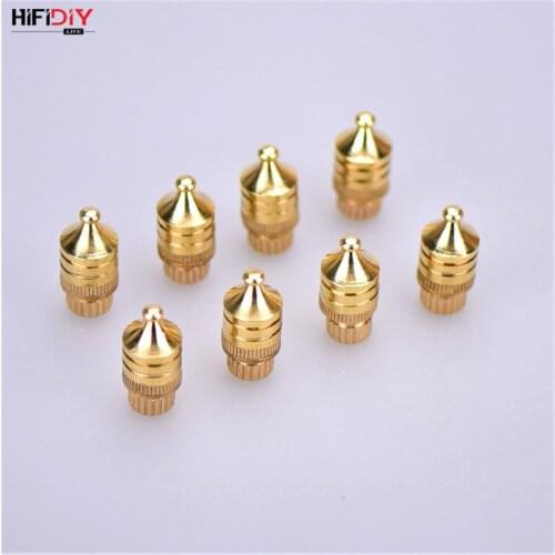 HIFIDIY LIVE 4PCS speakers Stand Feet Foot Pad speaker Pure copper gold loudspeaker box Feet Spikes Cone Floor Foot Nail M15*32
