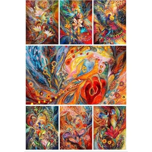 HUACAN Diamond Painting Animals DIY Diamond Embroidery Peacock Full Drill Square Rhinestone Mosaic Painting