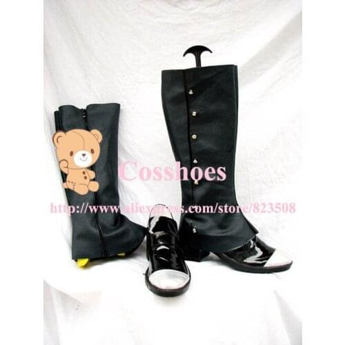 Custom made black ciel shoes (berries ver) from black butler Kuroshitsuji Cosplay