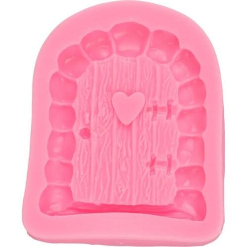 Stone Wooden Door Shape Silicone Molds Fondant Cake Decoration Sugar Craft Tools Baking Tools Cake Mold