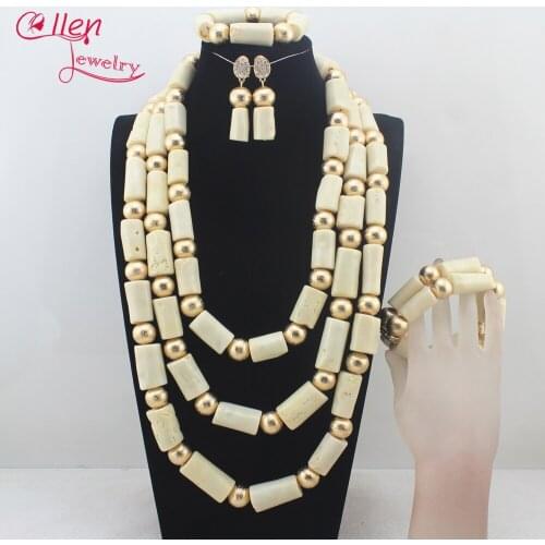 Scarce nigerian Wedding beads jewelry set bridal Big Coral beaded necklace Jewelry Set African Coral beads Jewelry Set N00761
