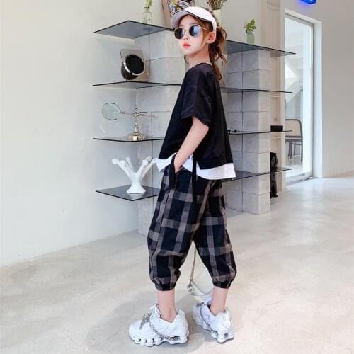 Toddler Girls Sets 2021 Girls Summer Clothes Design Sequins Fashion Pants Outfit Kids Tracksuit Suit Children Teenage Clothing