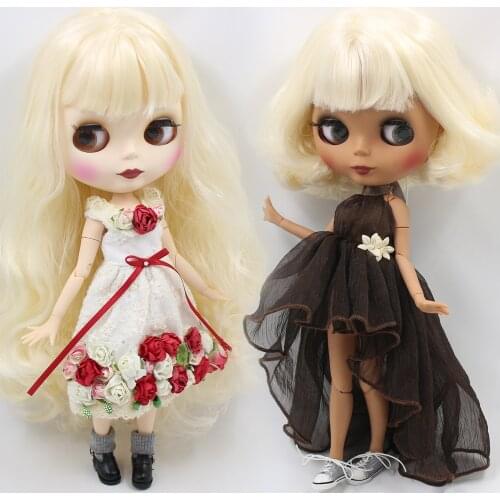 ICY DBS Blyth Doll No.BL340 Blonde wavy hair Matte face 1/6 bjd OB24 ANIME GIRL