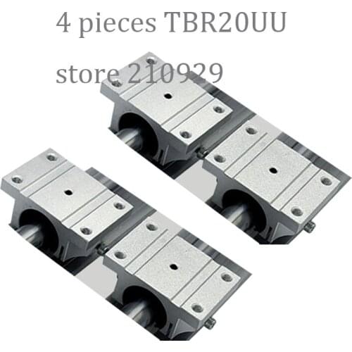 4 pieces TBR16UU Linear guides block
