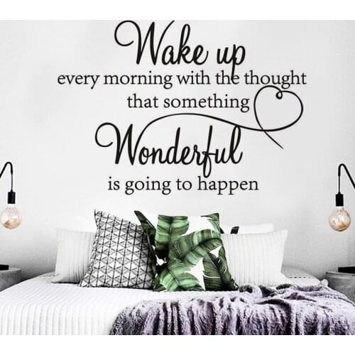Vinilo decorativo pared Text wand aufkleber wall stickers bedroom muursticker living room decoration wallpaper sticker motto