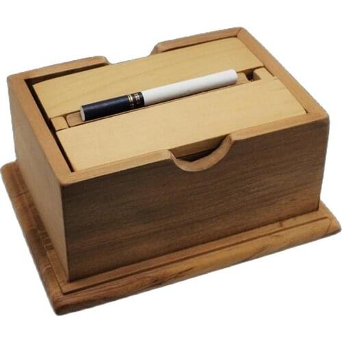 20 cigarettes black pu Leather metal cigarette case box Cigarette holder