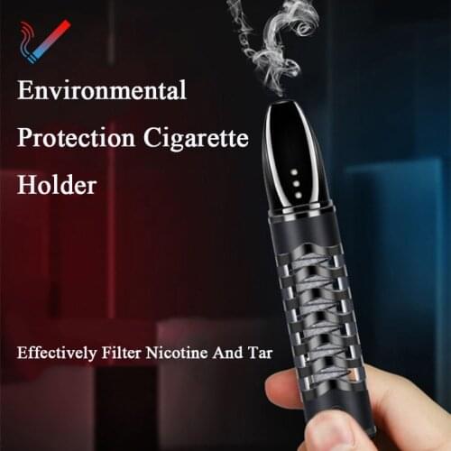 New Cigarette Holder Smoking Accessories Gadgets For Men USB Windproof Lighter Cigarette Cover Car Smoking Dust-free Artifact