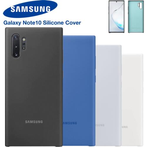 Samsung Original Silicone Cover Phone Case For Samsung Galaxy Note 10 Note10 NoteX Note10 Plus Soft Shockproof Shell Phone Cover