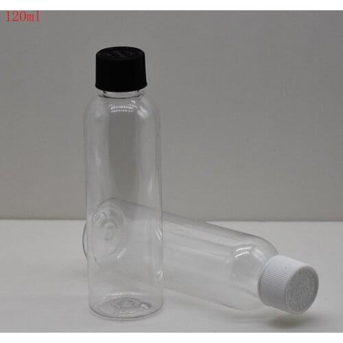 Plastic Transparent Bottle 4OZ,120ml with Childproof Cover,Empty Liquid Refillable Bottle,Tattoo Ink Packing Jar,10pcs free ship