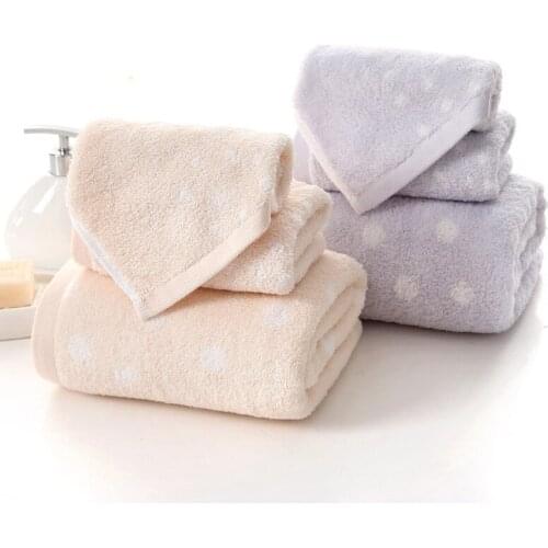 New Hot Sale Cotton Towel Bath Towel Set Bath Towel 140*70cm Towel 32*72cm Soft Absorbent 3PCS Set