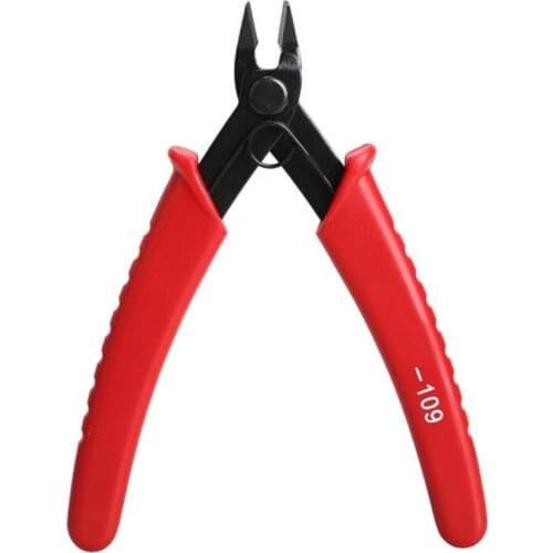 1pcs Portable Mini 5 inch Nipper Hand Tools Electrical Crimping Wire Cable Cutters Snip Pliers Red Handle Repair Cutting Plier