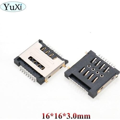 YuXi For Huawei Y320 G7300 T00 Y325 y518 g600 g7300 Dual 8P SIM card reader socket connector replacement for jiayu G2 G2S
