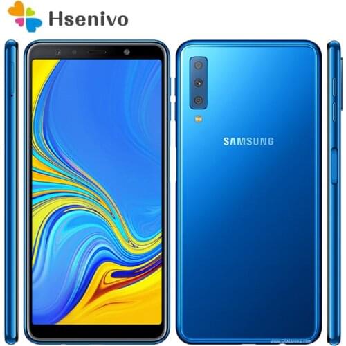 Samsung Galaxy A7 (2018) A750F Refurbished-Original Unlocked A750FN A750G Android Wi-Fi 64MP 6.7'' 128GB 6GB RAM Free Shipping