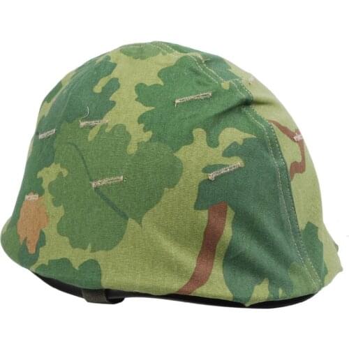 WWII US ARMY M1 HELMET+VIETNAM WAR US REVERSIBLE MITCHEL CAMOUFLAGE HELMET COVER
