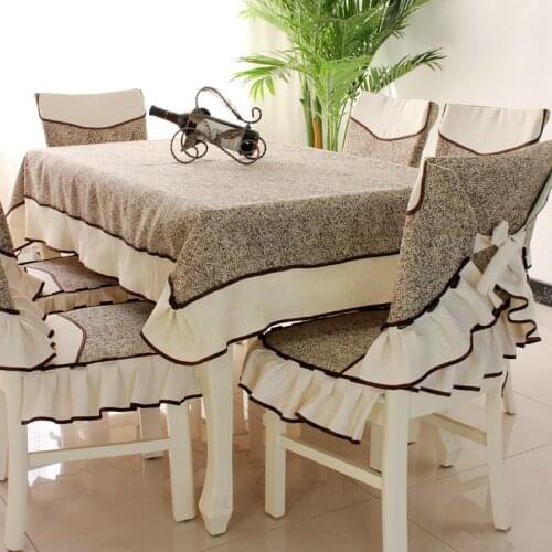 2 models modern Pastoral Table Cloth with Lace Cotton European style Rectangular Dinning Tablecloths Cover Home Decor