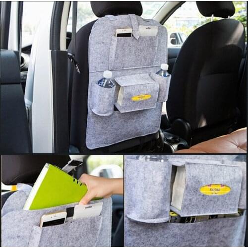 Car Back seat bag Organizer Universal Automobile Seat Back Storage Bag Stowing Tidying Box Multifunction Organizers Black
