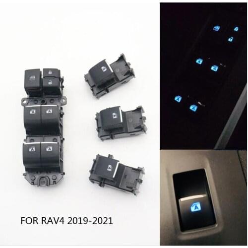 LED Blue Backlight Power Window Button Switch for Toyota RAV4 RAV 4 CHR 2019 2020 Left Driver