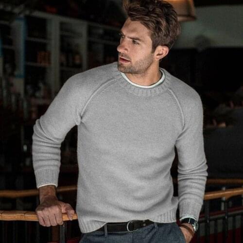 Sweater Men Autumn Winter Mens Clothes 2021 New Casual Pullover Man Long Sleeve O-Neck Solid Knitted Men Sweaters Streetwear