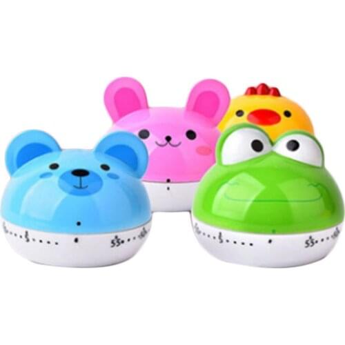 New Cartoon Animal Cooking Timer Plastic Machine Timer 60min Alarm Clock Kitchen Timer Stopwatch Kitchen Tools