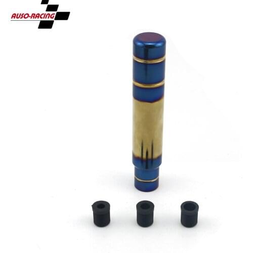 Universal Gear Shift Knob Shifter Lever Head Jdm Burnt Blue Style 17.5cm Aluminum