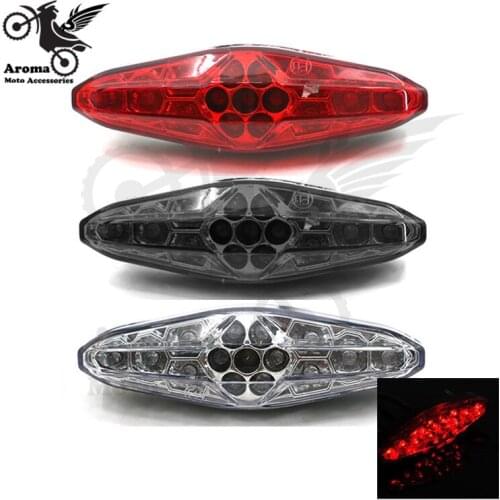 3 colors available smoke lens red lighting indicator flasher moto rear brake light for Harley Davidson LED motorcycle tail light