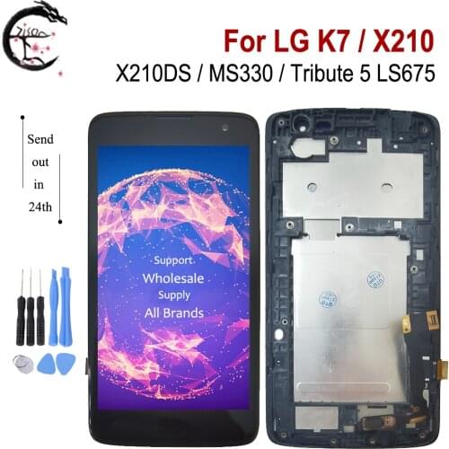 LCD With Frame For LG K7 X210 X210DS Display Screen Touch Digitizer Assembly For LG Tribute 5 LS675 Display Replacement LCDs