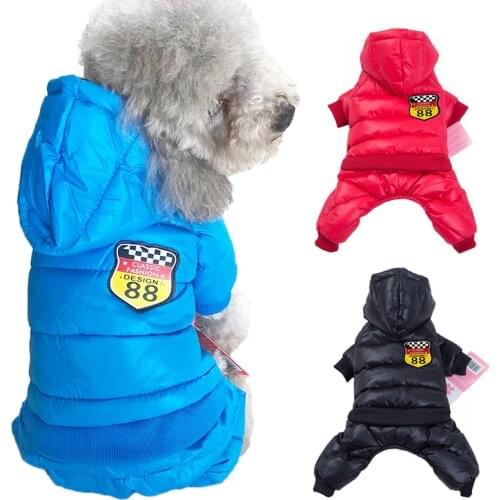 Winter Warm Pet Clothes For Small Dogs Puppy Clothing Chihuahua Hoodies French Bulldog Apparel Pug Coat Waterproof PU Dog Jacket