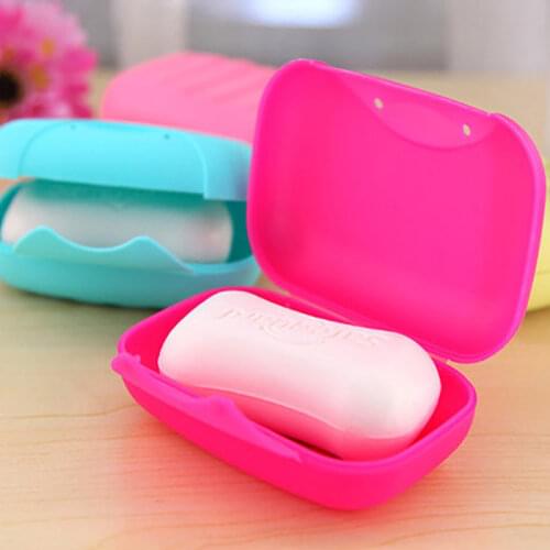 1PC 4 colors Bathroom Dish Plate Case Home Shower Travel Hiking Holder Container Soap Box