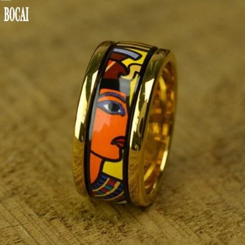 2020 new accessories Cleopatra series fashion enamel jewelry new cloisonne woman ring earrings jewelry