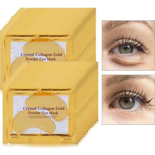 6pcs=3packs Crystal Collagen Eye Mask Gel Eye Patches Anti-Wrinkle Puffiness Remove Dark Circle Whitening Eye Mask for Face Care