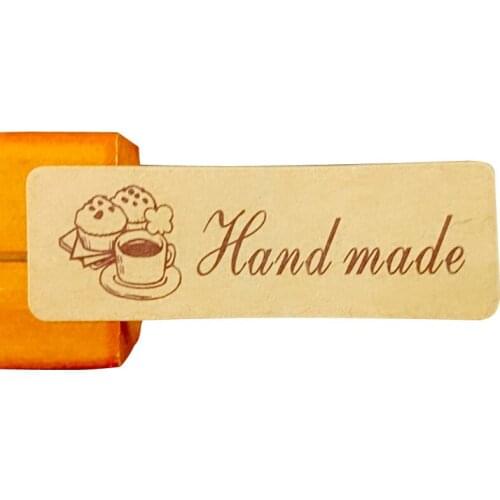 600pcs/lot Hand Made With Afternoon Tea Design Packaging Gift Seal Creative Decor Stickers