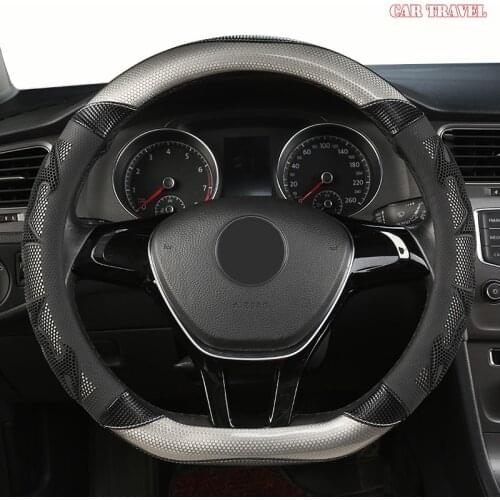 CAR TRAVEL Microfiber Leather Car Steering Wheel Cover For Mercedes Benz W204 W205 W210 W211 W212 W203 W176 CLA GLA SLC