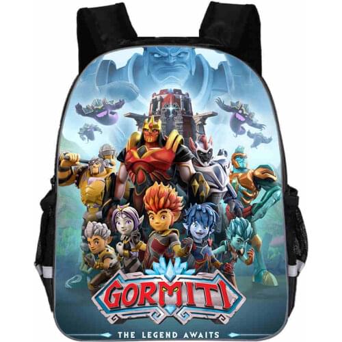 Kid School Bags Boys Game Gormiti Schoolbags Primary Student Large Capacity Backpack Sets Girls Boys Satchel 11-18 inch
