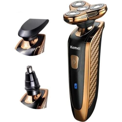 Best Mens Electric Beard Shaver Razor 3D Floating Rotary Shaving Men Mustache Face Hair Clipper Grooming Kit Trimmer Shave Cut