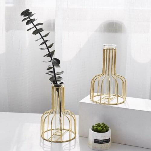 Nordic style personality geometric hydroponic vase ornament desk surface decoration fast food restaurant cabinet simple