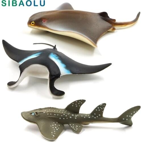 Simulation Little devil fish Manta Ray guitarfish Animal Model Figurine home decor miniature fairy garden decoration accessories