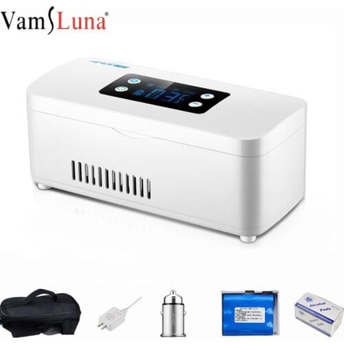 Insulin Refrigerator Car Accessories Travel Portable Medicine Storage Cooler Smart Mute LCD Display Large Capacity Pill Case