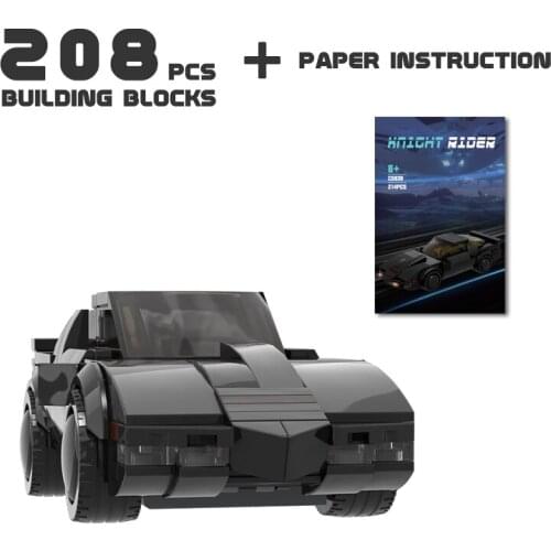 MOC Classic High-Tech Mechanical KITT Racing Car Building Blocks Knights Bricks Sports Vehicle Model Game Toys For Children Gift