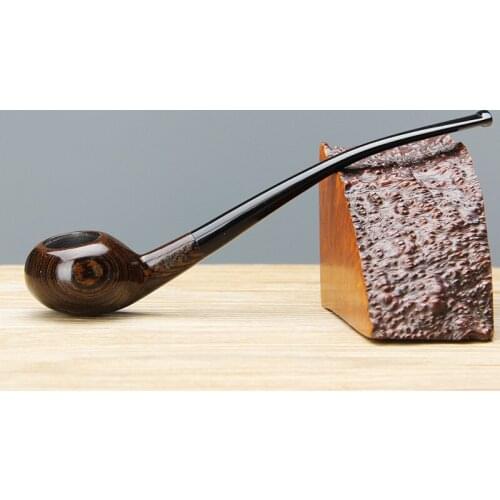 Muxiang customized solid wood pipe tobacco pipe without filter for mens smoking set reading bucket