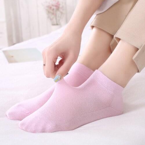 5 Pairs/lot Summer Womens Socks Cotton Shallow Mouth mesh Ladies White Black short socks Breathable Fashion New boat Socks