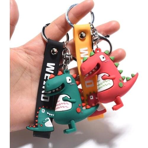 HOT Fashion Cute Dinosaur Keychain Key Ring Cartoon animal Key Chain Car Bag pendant Key Ring gifts for kids