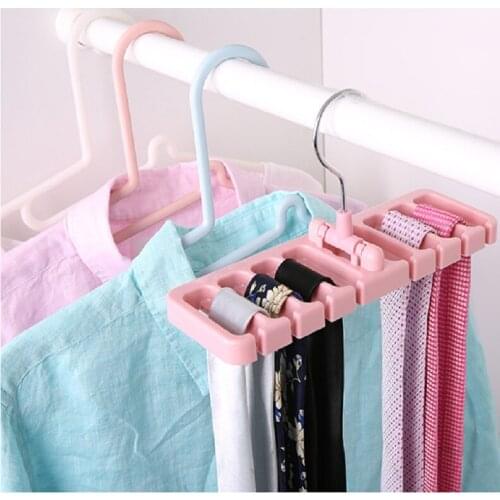 Multifunction Belt Rack Organizer Tie Organizer Rotating Holder Wardrobe Closet Women Scarf Storage Hanger Bathroom Accessories