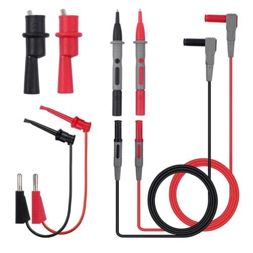 8-in-1 Multimeter Electronic Test Leads Kit with Alligator Clips and Plunger Mini Hooks, Probes Upgraded To CAT IV TP-020