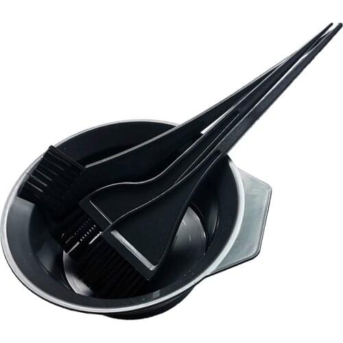 4pcs/sets Salon Hair Color Dye Bowl Comb Brushes Tool Kit Set Tint Coloring Dye Bowl Comb Brush Twin Headed Brushes Set