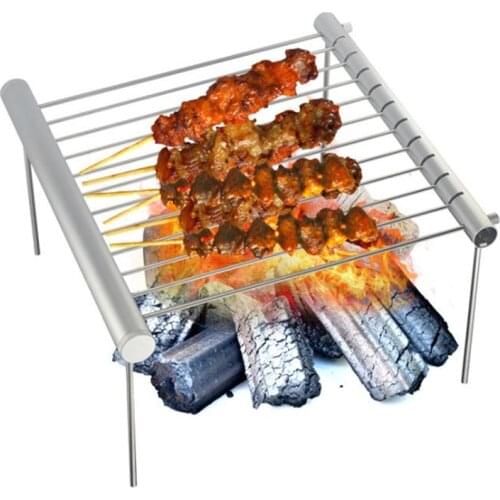 New Arrive Mini Pocket BBQ Grill Portable Stainless Steel BBQ Grill Folding BBQ Grill Barbecue Accessories For Home Park Use 2