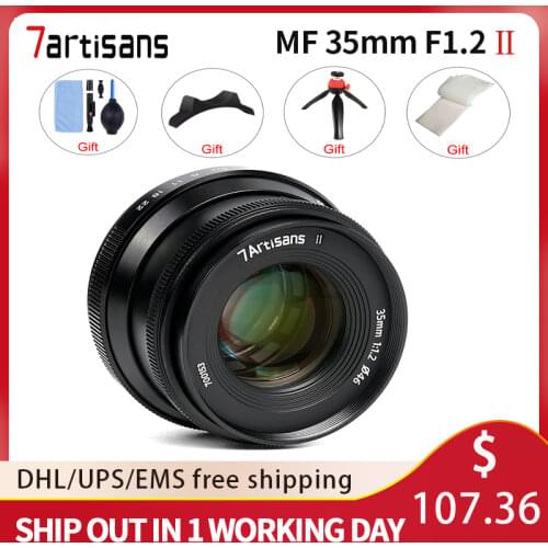 7Artisans 35mm F1.2II Prime Lens for Sony E/Fuji/M43/ Canon Eos-m/Nikon Z Mount Micro-Single Camera A6500 A7 M100 Free Shipping
