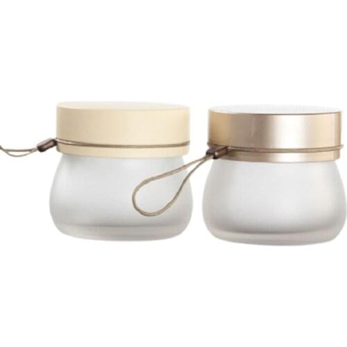 Empty 100g Frosted Glass Jar Skin Care Eye Cream Jars Pot Refillable Makeup Packaging Bottle Face Cream Cosmetic Container