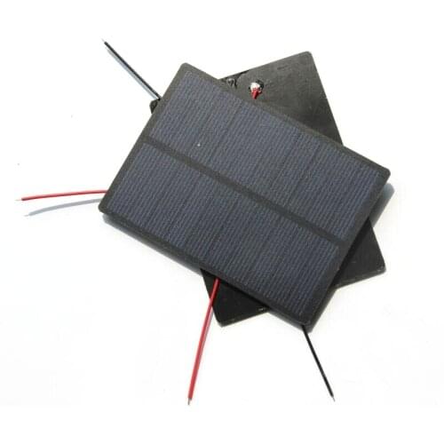 1.3W 5V Solar Cell+15CM Cable Solar Module Polycrystalline PET Solar Panel DIY Solar Charger 110*80*2MM Free Shipping