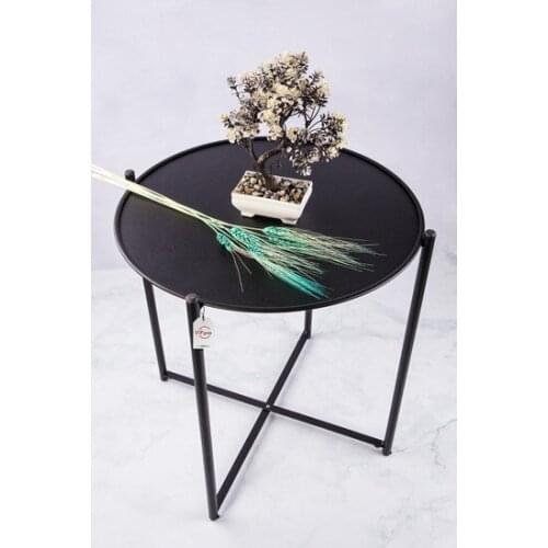 Modern VIPGROSS Black Nordic Folding Metal Coffee table coffe table table basse