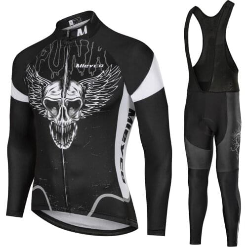 Mieyco Team Cycling Long Sleeves Jersey bib Pant Sets Mens Quick Dry Ropa Ciclismo MTB Clothes Racing Sportswear Gym BMX Suit